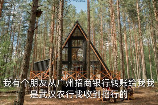 我有個朋友從廣州招商銀行轉賬給我我是武漢農行我收到招行的