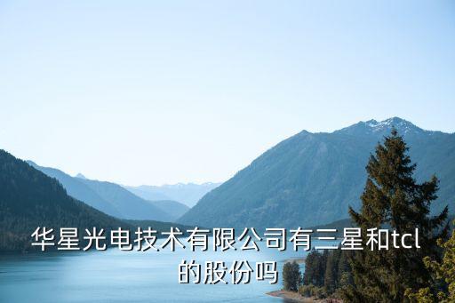 廣州tcl華星，華星光電技術有限公司有三星和tcl的股份嗎