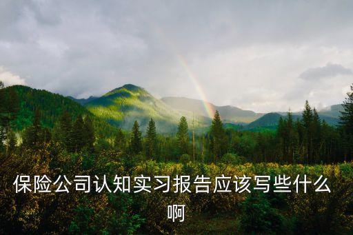 認知實習總結(jié)，保險公司認知實習報告應(yīng)該寫些什么 啊