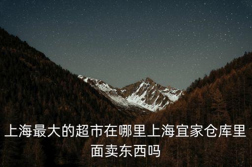 上海市最大的連鎖超市，上海最大的超市是哪個具體位置是哪