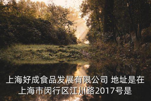 上海好成食品發展有限公司 地址是在上海市閔行區江川路2017號是