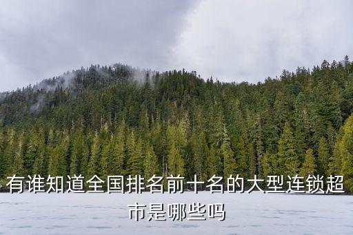 中國超市排名，有誰知道全國排名前十名的大型連鎖超市是哪些嗎