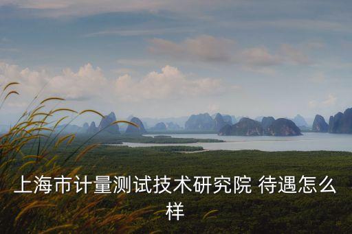 上海市計量測試技術研究院 待遇怎么樣
