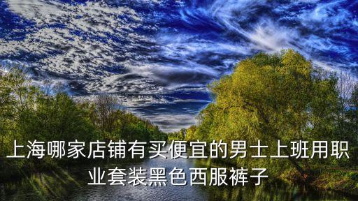 上海哪家店鋪有買便宜的男士上班用職業(yè)套裝黑色西服褲子
