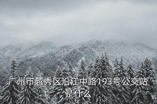 廣州193路公交車途經(jīng)站名，廣州市越秀區(qū)沿江中路193號(hào)公交站是什么