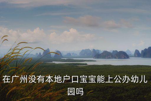 廣州外地人可以上公立幼兒園嗎，在廣州沒有本地戶口寶寶能上公辦幼兒園嗎