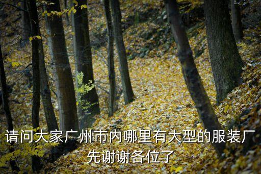 請問大家廣州市內哪里有大型的服裝廠先謝謝各位了