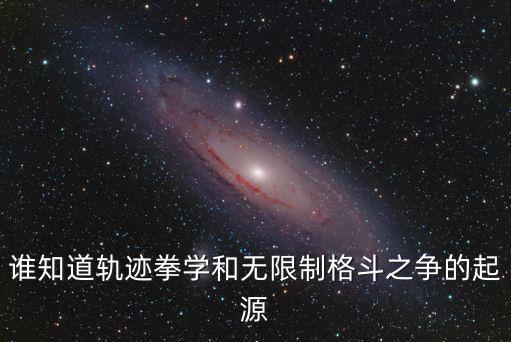 誰知道軌跡拳學和無限制格斗之爭的起源
