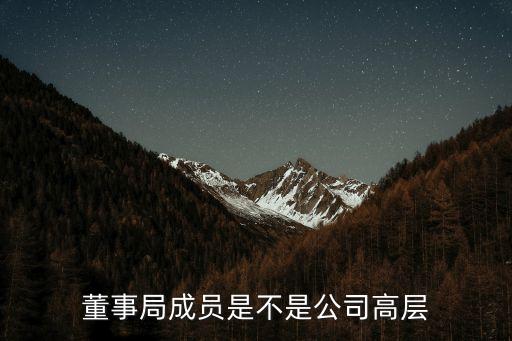 廣州振華置業公司高管，董事局成員是不是公司高層