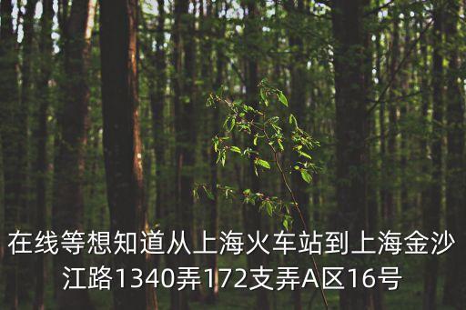 上海市金沙江路1340，上海曹楊工業(yè)園區(qū)金沙江路1340弄65號是屬于什么街道的