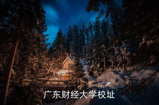 廣東財經大學廣州市海珠區，廣東財經大學校址