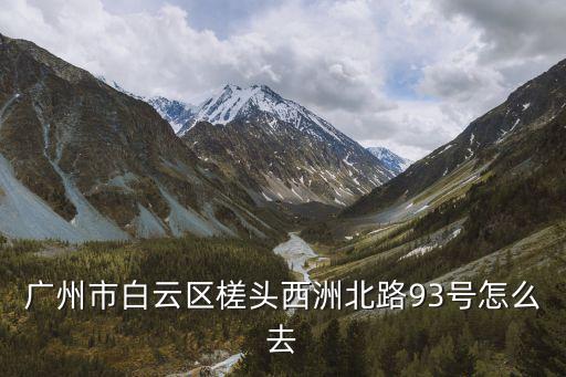 廣州市白云區槎頭西洲北路93號怎么去