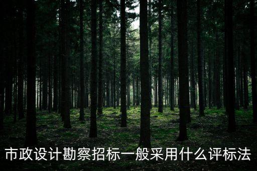 市政設計勘察招標一般采用什么評標法