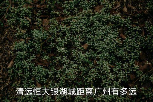 清遠恒大銀湖城距離廣州有多遠