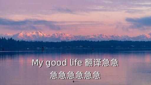 美好生活英文，好好生活英文怎么翻