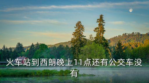 火車站到西朗晚上11點還有公交車沒有