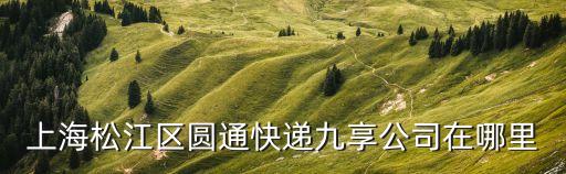 上海松江區圓通快遞九享公司在哪里