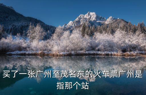 買了一張廣州至茂名東的火車票廣州是指那個站