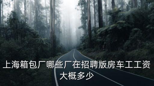 上海市箱包公司，上海箱包廠哪些廠在招聘版房車工工資大概多少