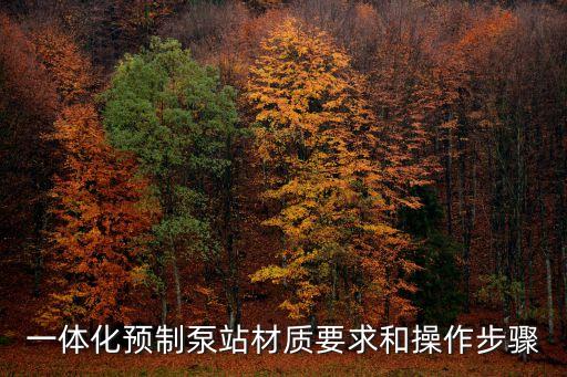 上海市一體化預制泵站，地埋式一體化預制污水提升泵站標準配置有哪些