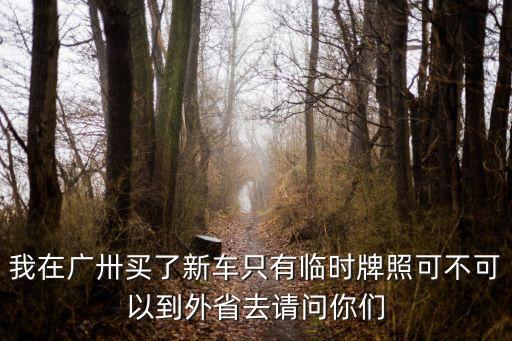 我在廣卅買了新車只有臨時牌照可不可以到外省去請問你們