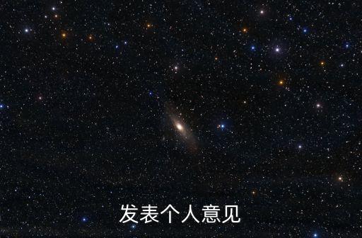 發表個人意見