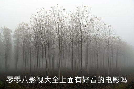 零零八影視大全上面有好看的電影嗎