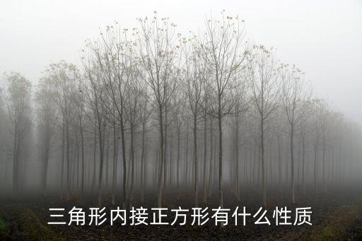 三角形內(nèi)接正方形有什么性質(zhì)