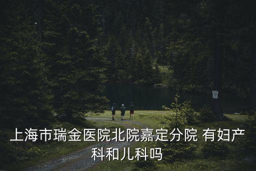 上海市瑞金醫院北院嘉定分院 有婦產科和兒科嗎