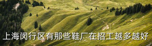 上海閔行區(qū)有那些鞋廠在招工越多越好