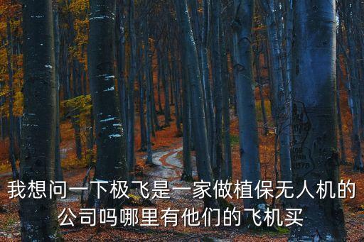 我想問一下極飛是一家做植保無人機的公司嗎哪里有他們的飛機買