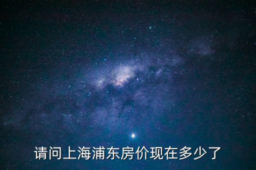 請問上海浦東房價現在多少了