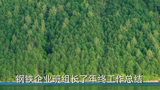 班組長工作總結，鋼鐵企業班組長了年終工作總結