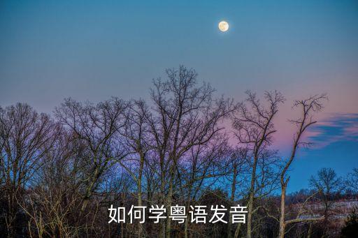 如何學(xué)粵語發(fā)音
