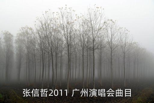 張信哲2011 廣州演唱會(huì)曲目
