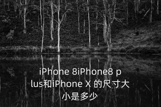 iPhone 8iPhone8 plus和iPhone X 的尺寸大小是多少