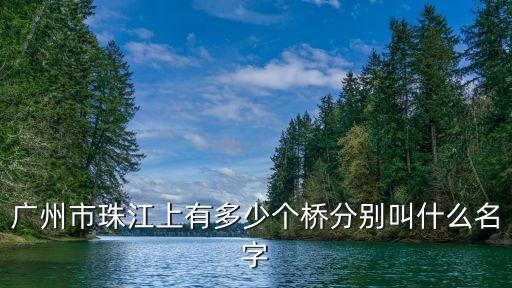 廣州市珠江上有多少個橋分別叫什么名字
