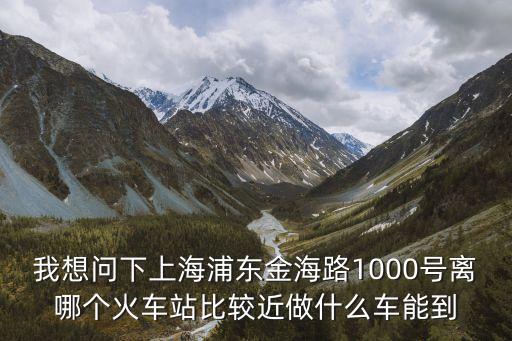 我想問下上海浦東金海路1000號離哪個火車站比較近做什么車能到