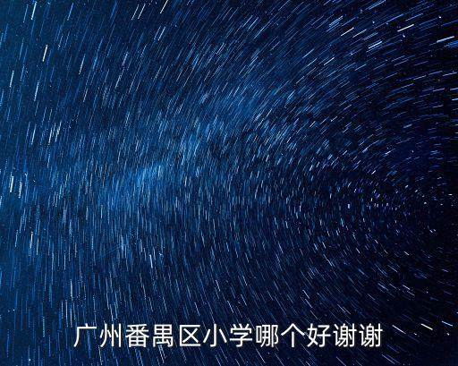 廣州番禺區小學哪個好謝謝