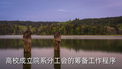 高校成立院系分工會的籌備工作程序