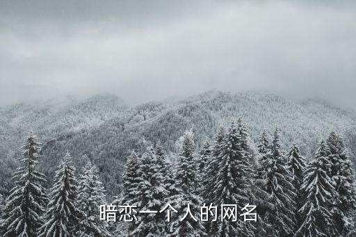暗戀一個人的網名