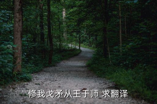 修我戈矛，修我戈矛從王于師 求翻譯