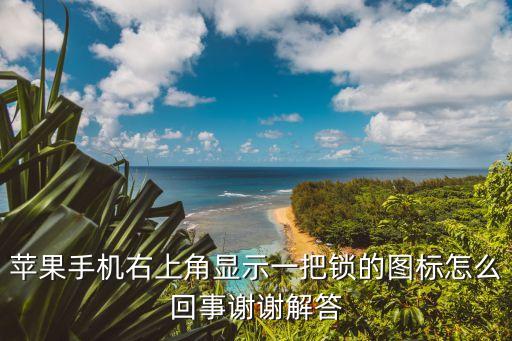 蘋果手機右上角顯示一把鎖的圖標怎么回事謝謝解答