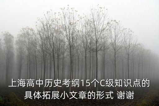 上海市2016年歷史學業考試大綱，上海今年高三歷史考什么