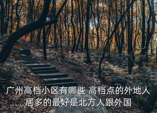 廣州高檔小區(qū)有哪些 高檔點的外地人居多的最好是北方人跟外國