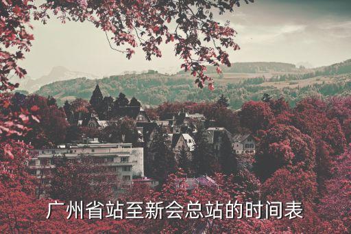 廣州省站至新會總站的時間表