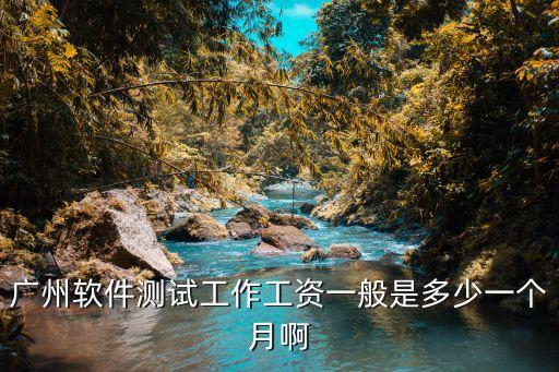 廣州軟件測試工作工資一般是多少一個月啊