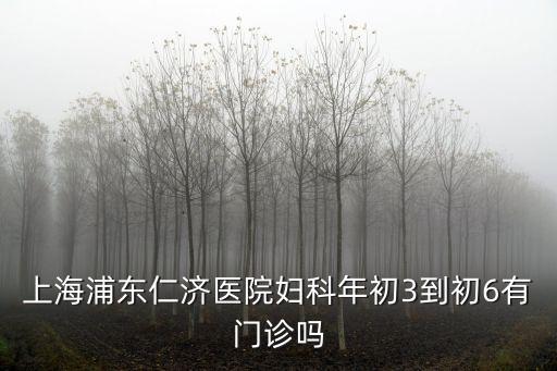 上海市仁濟醫院東院婦科，上海仁濟醫院婦科好嘛
