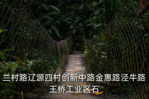 蘭村路遼源四村創新中路金惠路涇牛路王橋工業區石