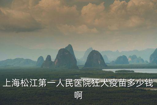 上海松江第一人民醫(yī)院狂犬疫苗多少錢啊
